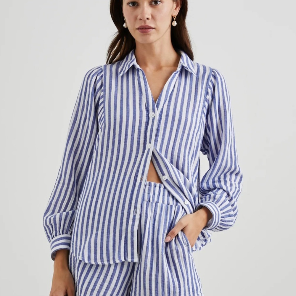RAILS Blue & White Button Front Shirt NWT XS Anacapa Stripe
